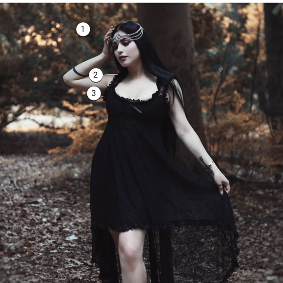 SOLD NWT KILLSTAR Widow Lace Dress - Picture 3 of 11